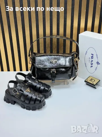 Prada Дамски Сандали Прада - Бели Или Черни Код SEM-243, снимка 2 - Сандали - 55776630