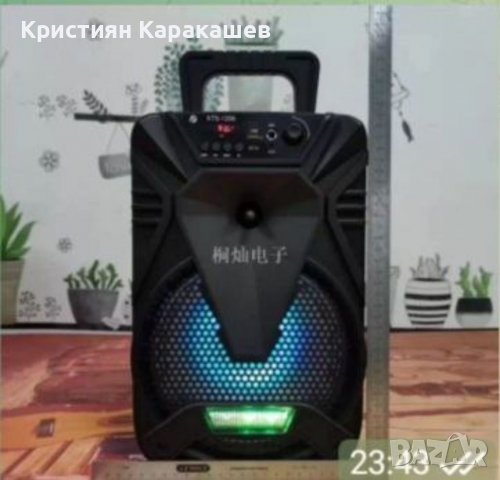 ПОРТАТИВНА КАРАОКЕ ТОНКОЛОНА 8 ИНЧА KTS 1209 С МИКРОФОН - USB/BLUETOOTH/TF/REMOTE И ДРУГИ, снимка 4 - Bluetooth тонколони - 38960883