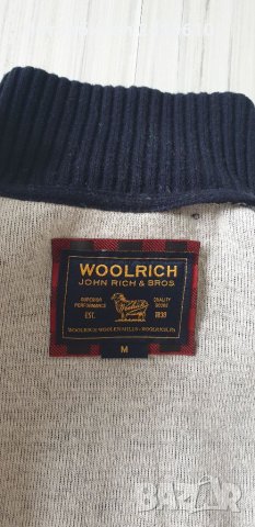 WOOLRICH Made in Italy Wool/Cotton Full Zip Mens  Size M Жилетка С цял Цип!, снимка 3 - Пуловери - 34144065
