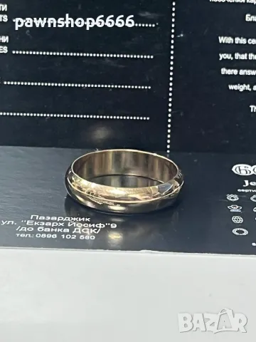 Златна халка 14 карата, снимка 8 - Пръстени - 48473834