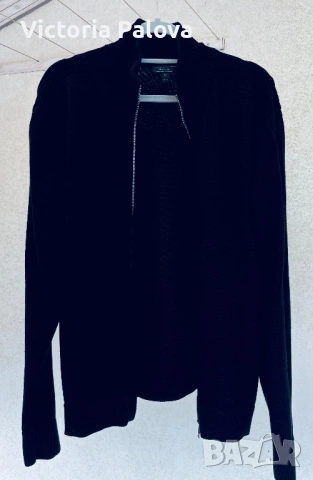 BELSTAFF черна жилетка/кардиган XL оригинал, снимка 3 - Блузи - 53586893