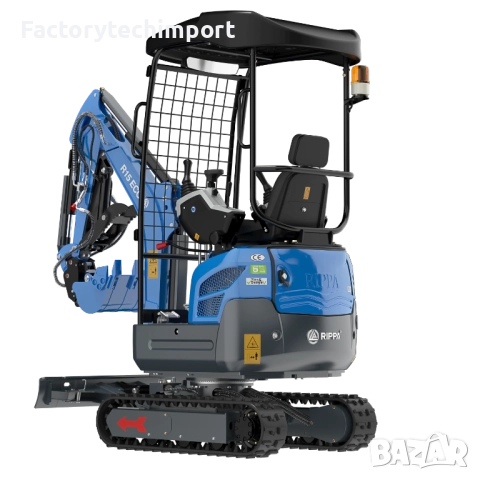 Мини багер RIPPA R15 ECO – KUBOTA (3 цилиндъра) | 1,4 т. | 120° завъртане на стрелата, снимка 6 - Индустриална техника - 52720322