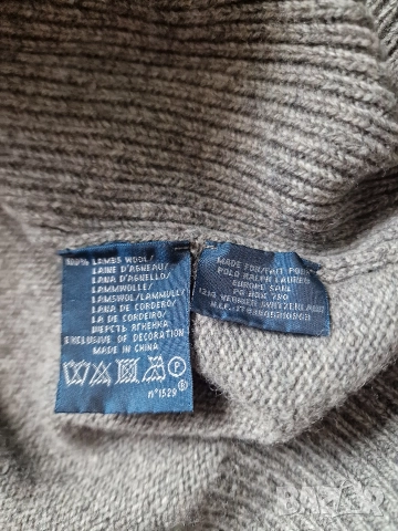 Страхотна мъжка вълнена жилетка POLO RALPH LAUREN размер L , снимка 9 - Пуловери - 52569336