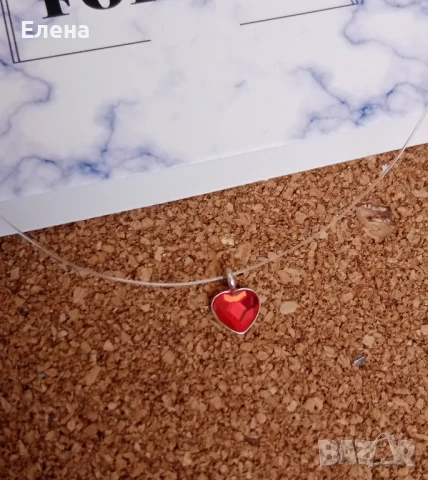 Колие на корда с кристал, снимка 4 - Колиета, медальони, синджири - 50662297