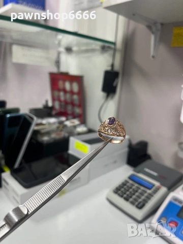 Златен пръстен 14 карата с руски маркировки , снимка 7 - Пръстени - 53273846