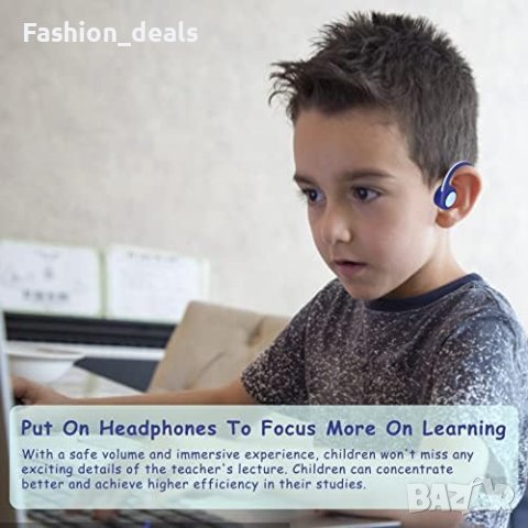 Нови безжични детски Bluthooth 5.2 слушалки с микрофон/Защита за ухото/Водоустойчиви, снимка 2 - Bluetooth слушалки - 41260642