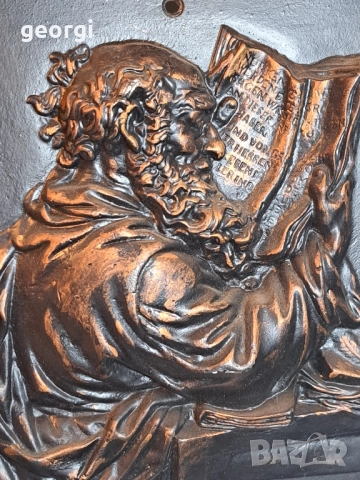 масивно чугунено пано за стена плакет 28/4, снимка 2 - Декорация за дома - 51916708