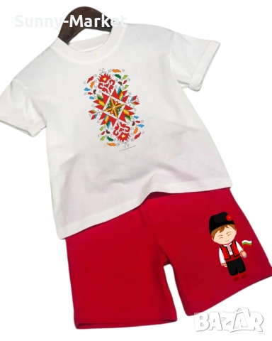 Шевица Детски екип комплект тениска + къси гащи + цифра или буква, снимка 10 - Детски комплекти - 53757529