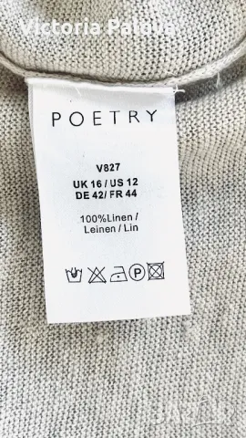 Блуза POETRY  скъп британски бранд, 100% лен, снимка 7 - Блузи с дълъг ръкав и пуловери - 48846376