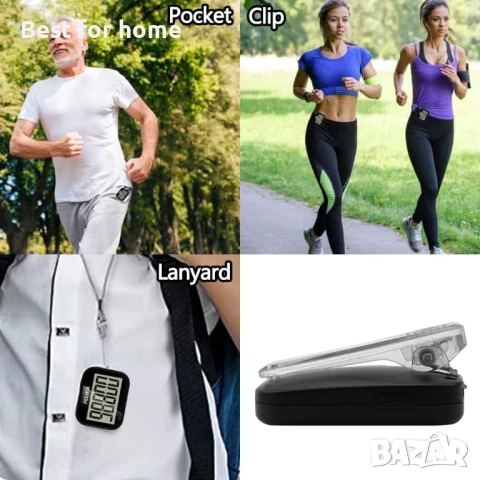 PULIVIA крачкомер 3D брояч на стъпки, снимка 6 - Други спортове - 50711170