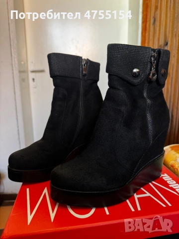 Дамски черни боти , снимка 2 - Дамски боти - 53711865