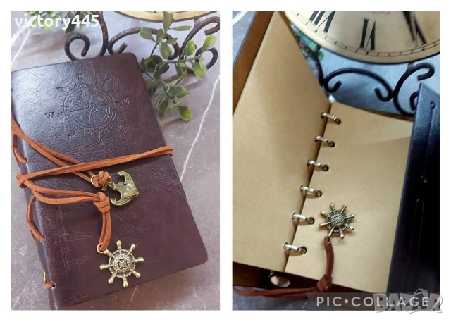 Винтидж тефтер естествена кожа