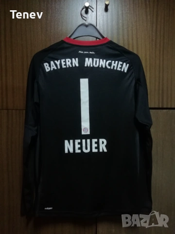 Bayern Munich Neuer Adidas оригинална тениска фланелка вратарски екип Нойер Байерн Мюнхен 