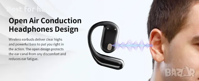Слушалки нова технология - Open Ear Bone Conduction YYK Q16 Bluetooth 5.4, снимка 12 - Bluetooth слушалки - 48421687