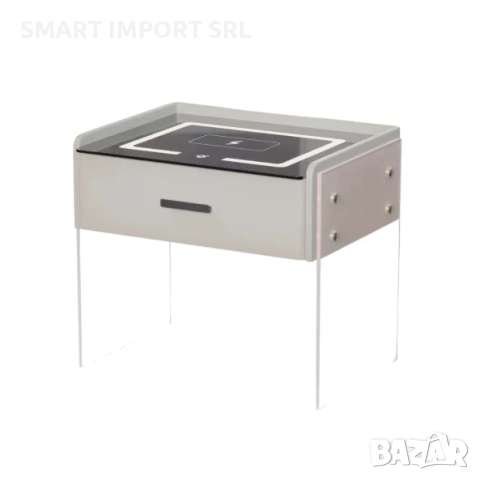 Интелигентно нощно шкафче Smart Heater Led, безжично зареждане, бял