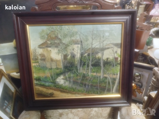 Антикварна испанска картина. Масло на платно . Подписана авторска творба. Толкова е реалистична на ж, снимка 10 - Картини - 51285783