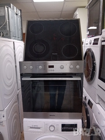Иноксова печка за вграждане с керамичен плот Миеле Miele Made in Germany с две години гаранция!
