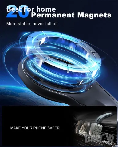 Магнитна поставка за телефон за таблото на колата  ZKJAYOE , снимка 6 - Аксесоари и консумативи - 50300941