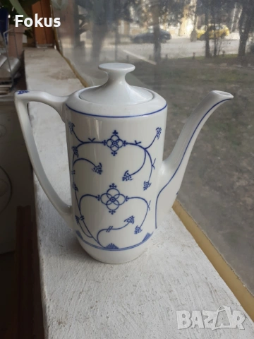 Чайник немски порцелан кобалт