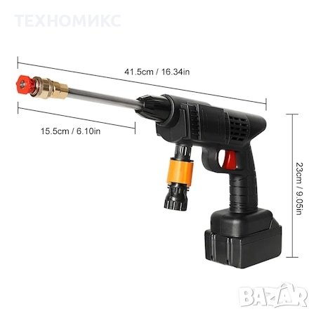 Акумулаторна Водоструйка 22 Бара, 2бр Батерия 36V 8Ah, Зарядно и Аксесоари в куфар - ПРОМОЦИЯ !!!, снимка 4 - Аксесоари и консумативи - 41959455