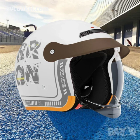 Каска за Мотор/Скутер/АТВ/Тротинетка 4-ри цвят, снимка 7 - Аксесоари и консумативи - 53008369