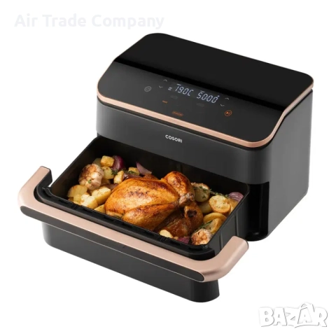 Фритюрник с горещ въздух Cosori Dual Blaze TwinFry Еър фрайър CAF-TF101S, 10L, снимка 7 - Фритюрници - 51674643