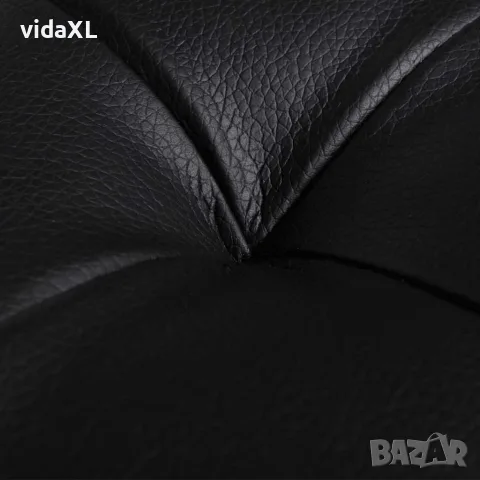vidaXL Табуретка-ракла тип отоманка, изкуствена кожа, черна, снимка 7 - Ракли - 56146456
