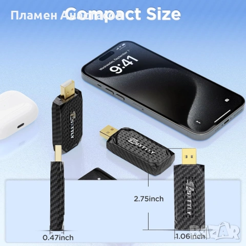 MSXTTLY VStream 3-in-1 Wireless CarPlay/Android Auto Adapter – Netflix, YouTube, TikTok, снимка 6 - Аксесоари и консумативи - 53837004