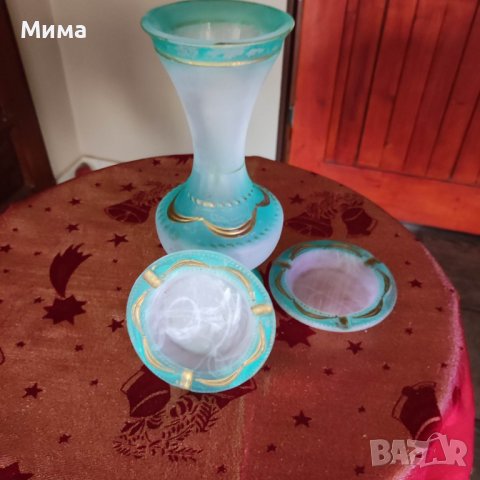 Стъклена ваза и пепелници, снимка 5 - Вази - 39728150