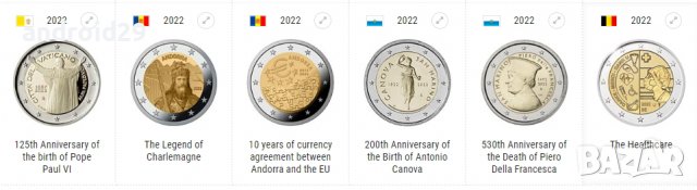 Сет/Лот 2 евро монети (възпоменателни) 2022/ 2 Euro Coin, снимка 3 - Нумизматика и бонистика - 36629756