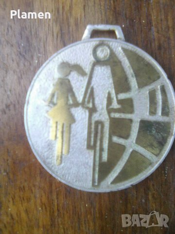 Метален медал колоездене Столична община