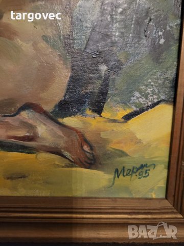 Масло на платно българска картина, снимка 2 - Картини - 44325005