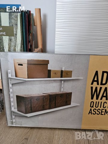 Модулна система от рафтове Регулируем висящ рафт 80см х 25см 20кг. на рафт, снимка 6 - Етажерки - 41552655