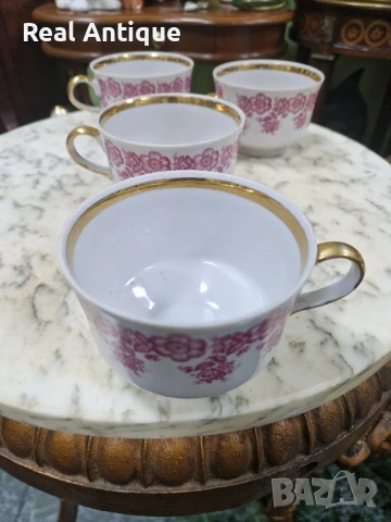 Антикварни 4 броя Руски съветски порцеланови чаши за чай, снимка 7 - Други ценни предмети - 51125996