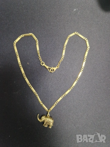 Златен синджир със слонче 18 карата 