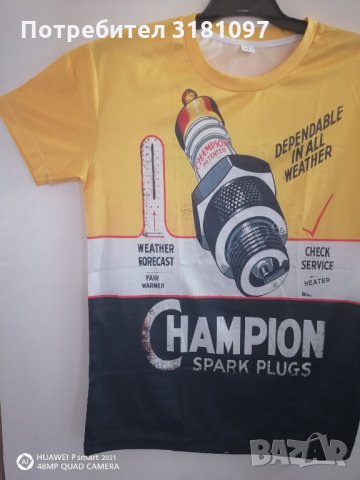 Качествена тениска фанелка с емблеми и надписи Motul Shell Castrol Champion , снимка 8 - Тениски - 34310183
