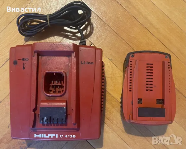 Батерии и зарядни HILTI зарядно C4/36 и батерия B 22/5.2 Li-Ion внос от Германия., снимка 2 - Други инструменти - 49290083