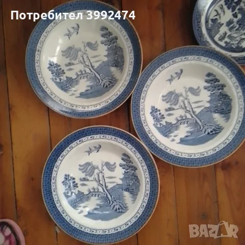 Набор от стари английски чинии и чаши-21 бр+ подарък, снимка 6 - Антикварни и старинни предмети - 49136898