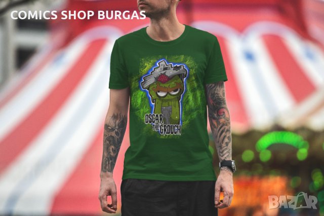 Мъжка тениска Sesame Street 123 - Oscar the Grouch, снимка 4 - Тениски - 35751174
