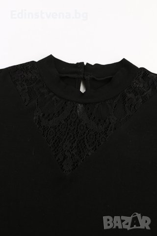 Дамски топ в черно с ефектна дантела, снимка 2 - Корсети, бюстиета, топове - 40526095