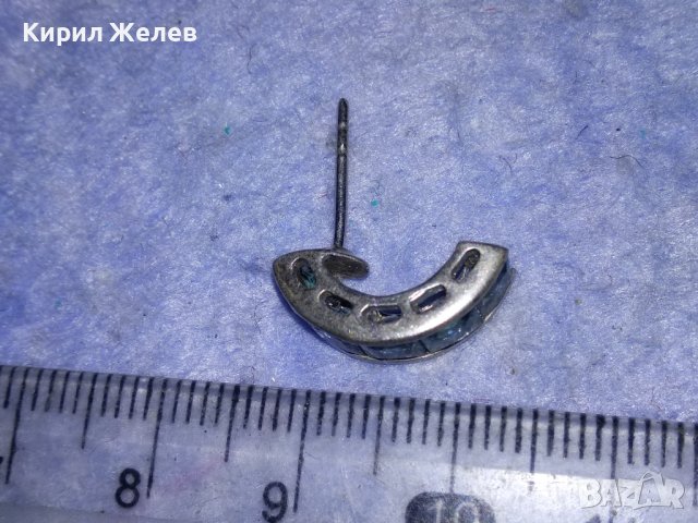 СКЪПОЦЕННА СРЕБЪРНА АР ДЕКО ОБЕЦА СРЕБРО 925 с ЮВЕЛИРНО ФАСЕТИРАН СИН ЦИРКОНИЙ 38220, снимка 9 - Обеци - 40933205