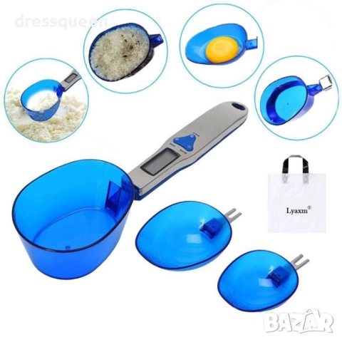 4737 Дигитална Лъжица Везна с 3 Сменяеми Приставки (S, M, L)