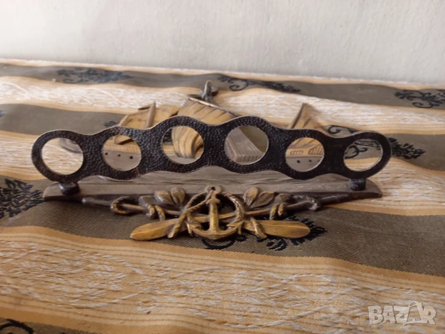 Стенна поставка за лули-кораб, снимка 2 - Други ценни предмети - 51221515