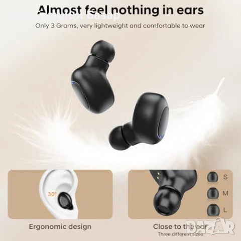 Нови Bluetooth 5.4 Безжични Слушалки HiFi Бас + IPX5 + 20ч Възпроизвеждане, снимка 5 - Bluetooth слушалки - 50636848