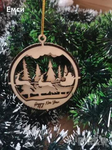 дървени подаръци, играчки за елха, персонализирани, снимка 8 - Сувенири от дърво - 48231997
