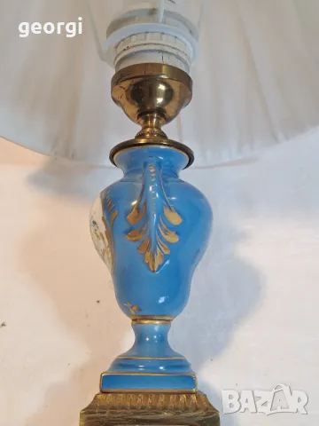 настолна месингова емайлирана лампа   16/5, снимка 3 - Настолни лампи - 48989618