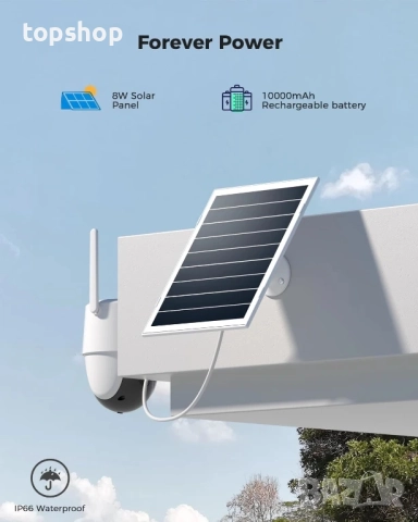 Чисто нова тествана соларна камера с вградена сим карта COCOCAM ZY-G6 24/7 без нужда от интернет..., снимка 2 - Комплекти за видеонаблюдение - 51637828