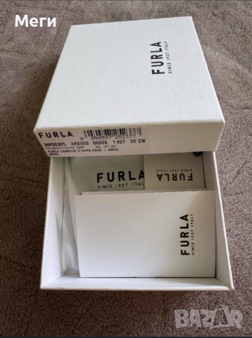 FURLA - Калъф за карти естествена кожа, снимка 5 - Портфейли, портмонета - 51545317