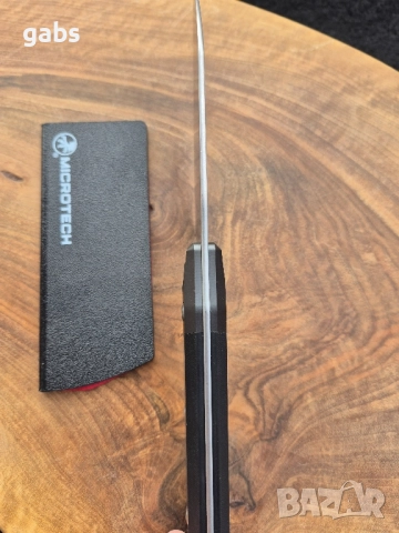 Фиксиран нож Microtech Santoku 3200-10BK,фултанг,G10, снимка 9 - Ножове - 52402621