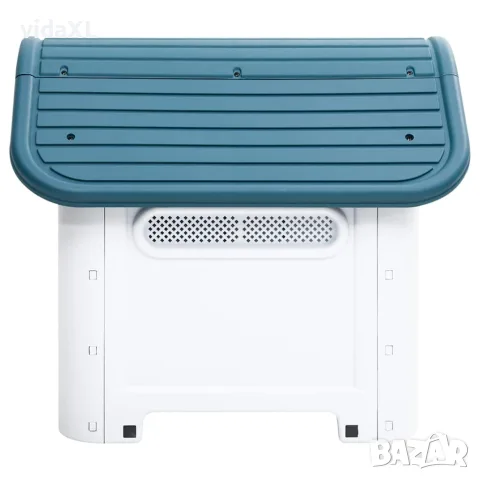 vidaXL Кучешка колиба, синя, 59x75x66 см, полипропилен, снимка 2 - За кучета - 56146185